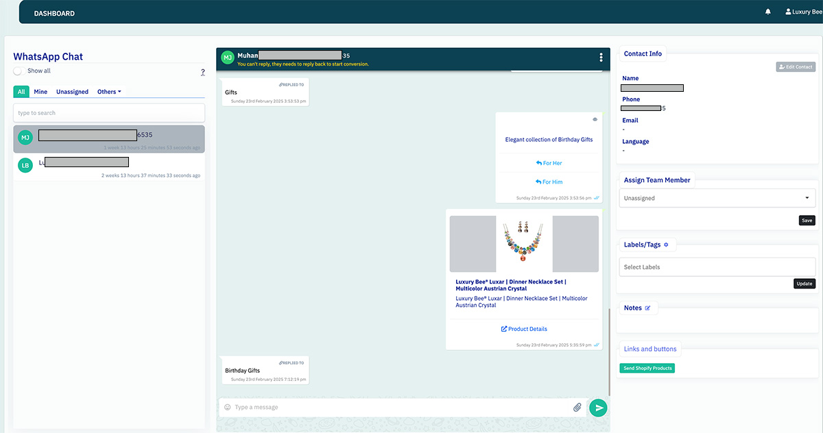 360 CRM Chat