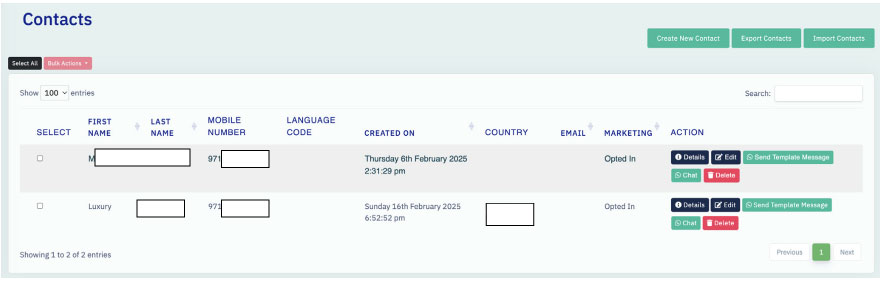 Whatsapp CRM Contacts Whatsapp CRM Contacts
